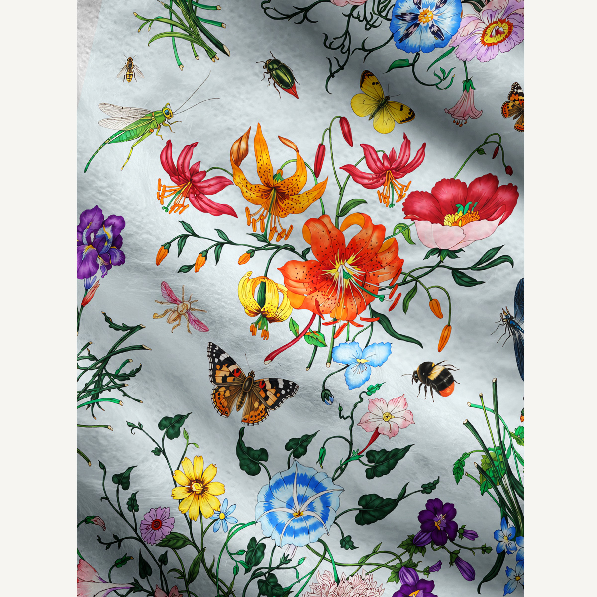 Botanical Wildflower & Insect Garden Cardigan Sweaters