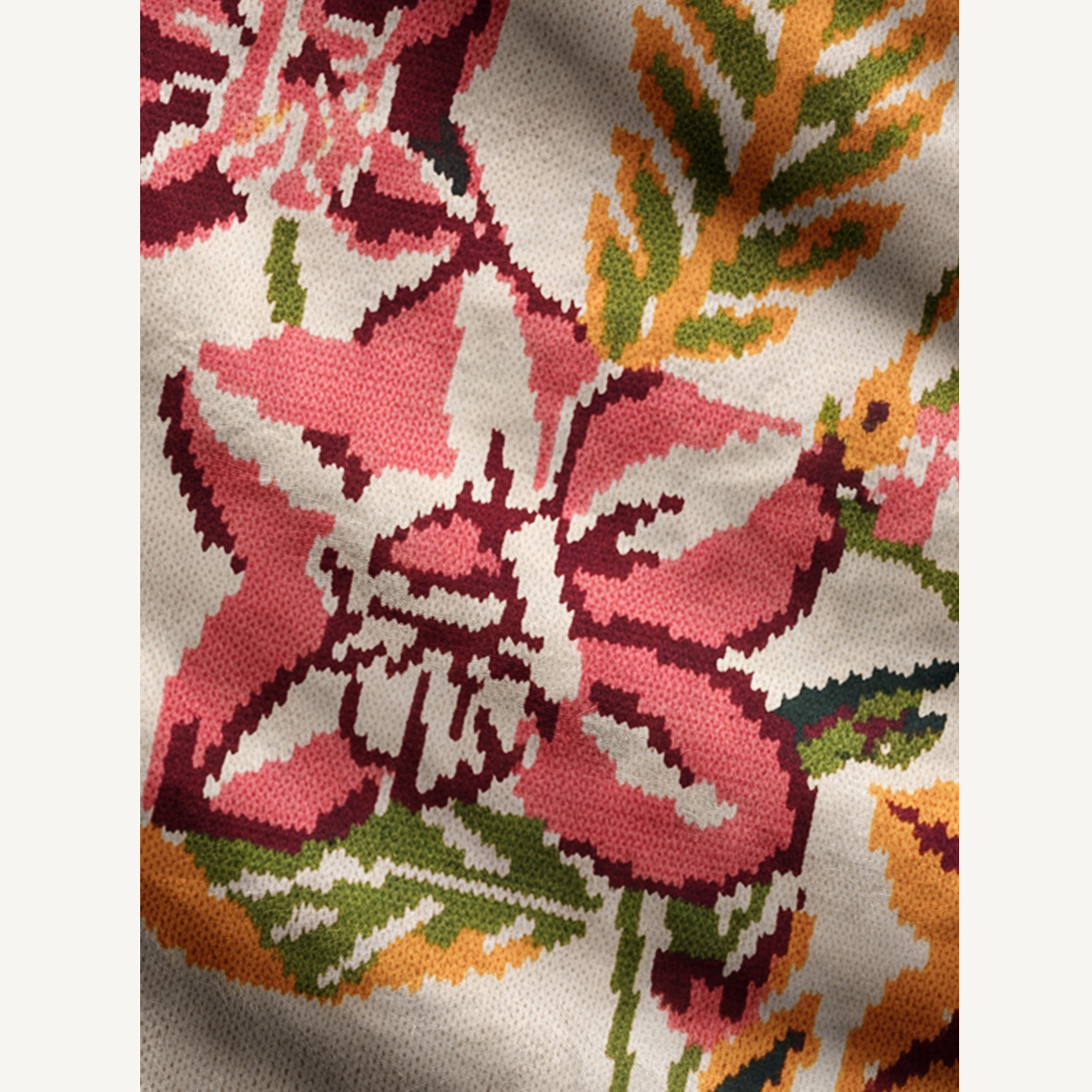Forest Bloom Colorblock Floral Ugly Cardigan Sweaters