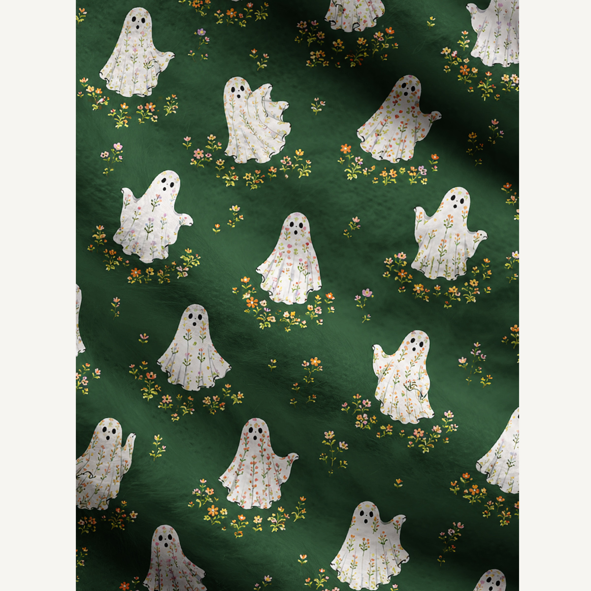 Floral Ghost Garden Halloween Cardigan Sweaters