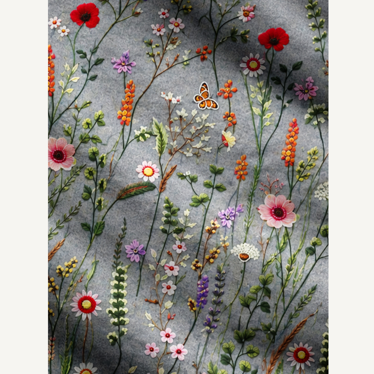 Cottage Garden Wildflower & Butterfly Cardigan Sweaters