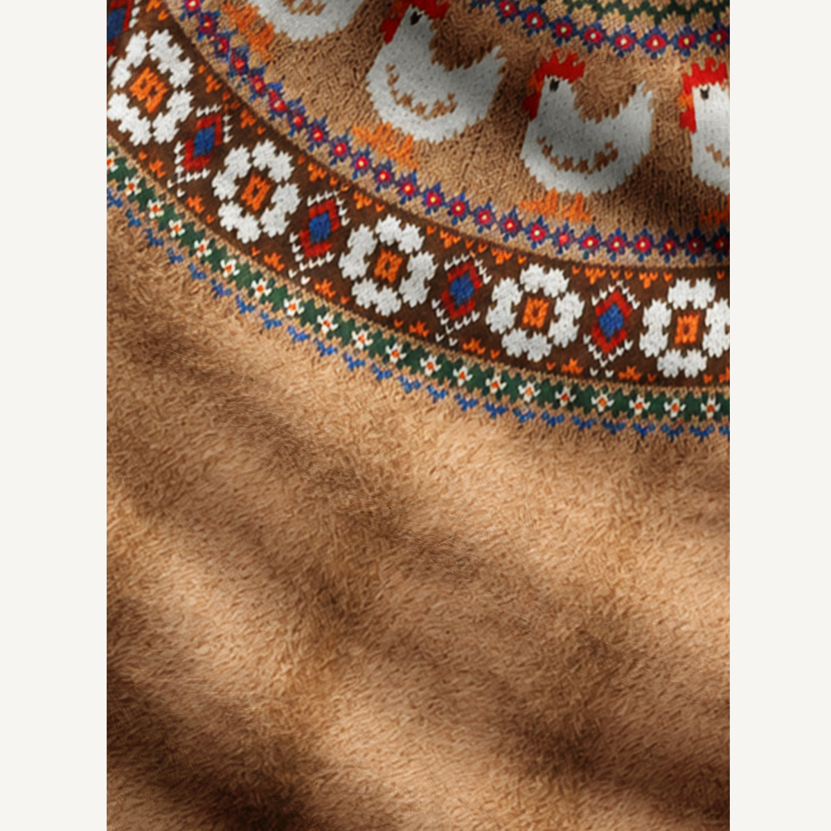 Country Hen Folk Yoke Crewneck Sweater