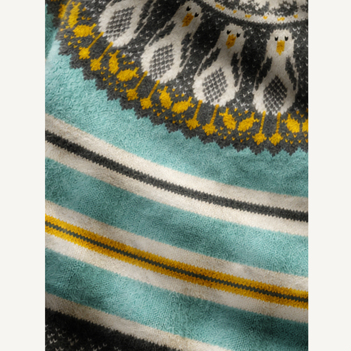 Coastal Seagull & Crab Crewneck Sweater