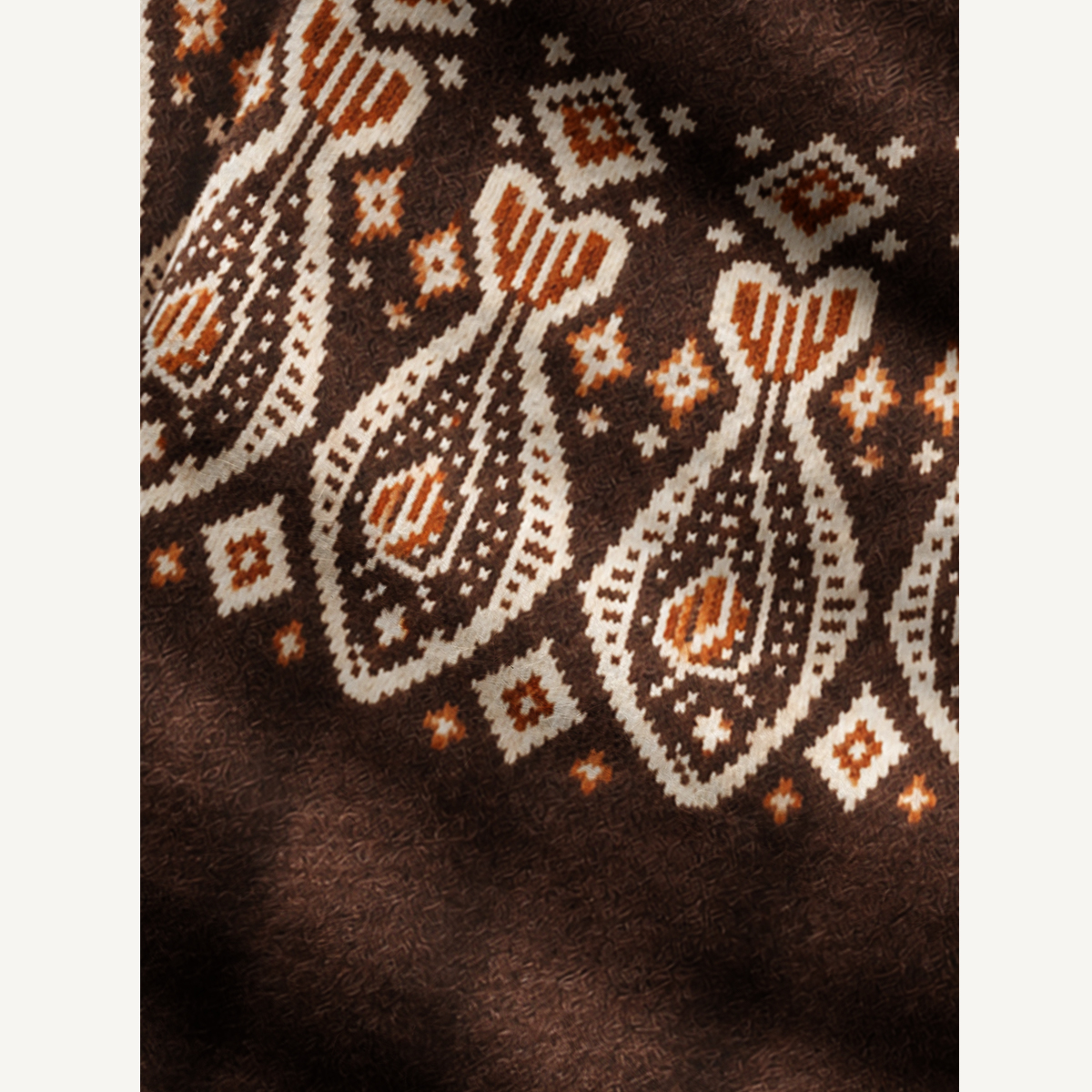 Vintage Folk Fish & Paisley Crewneck Sweater
