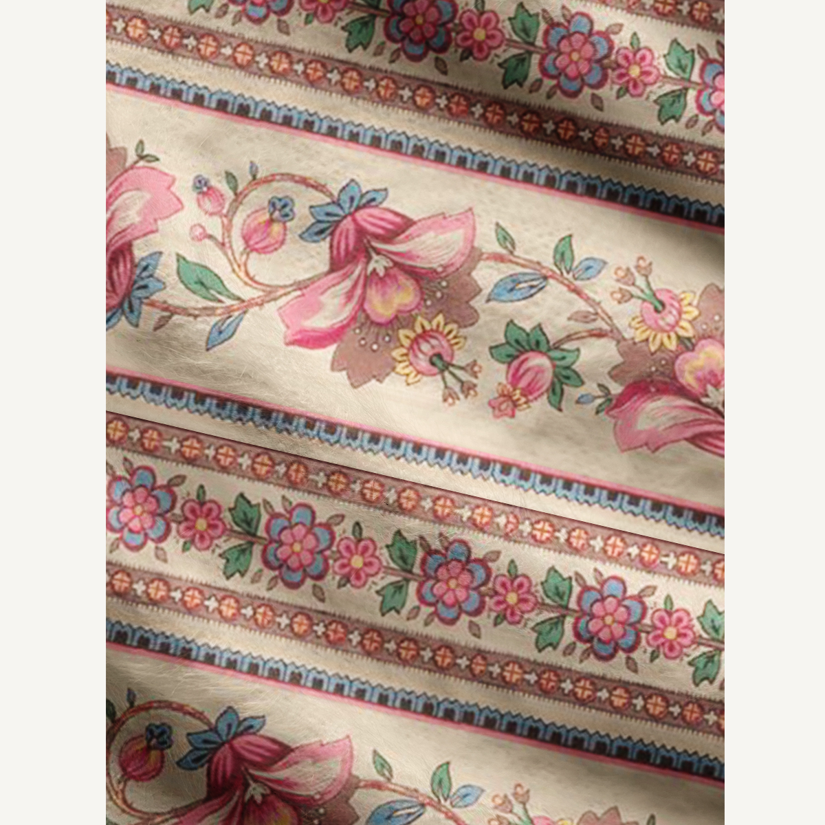Vintage Floral Ribbon Stripe Pattern Ugly Cardigan Sweaters