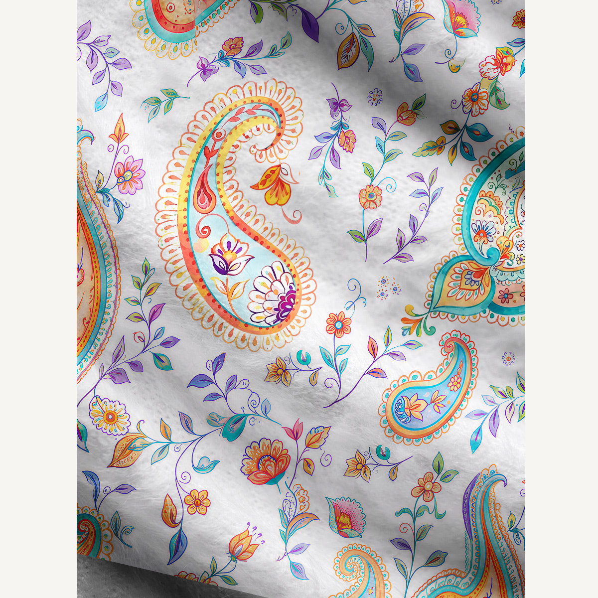 Boho Paisley Floral Botanical Pattern Cardigan Sweaters
