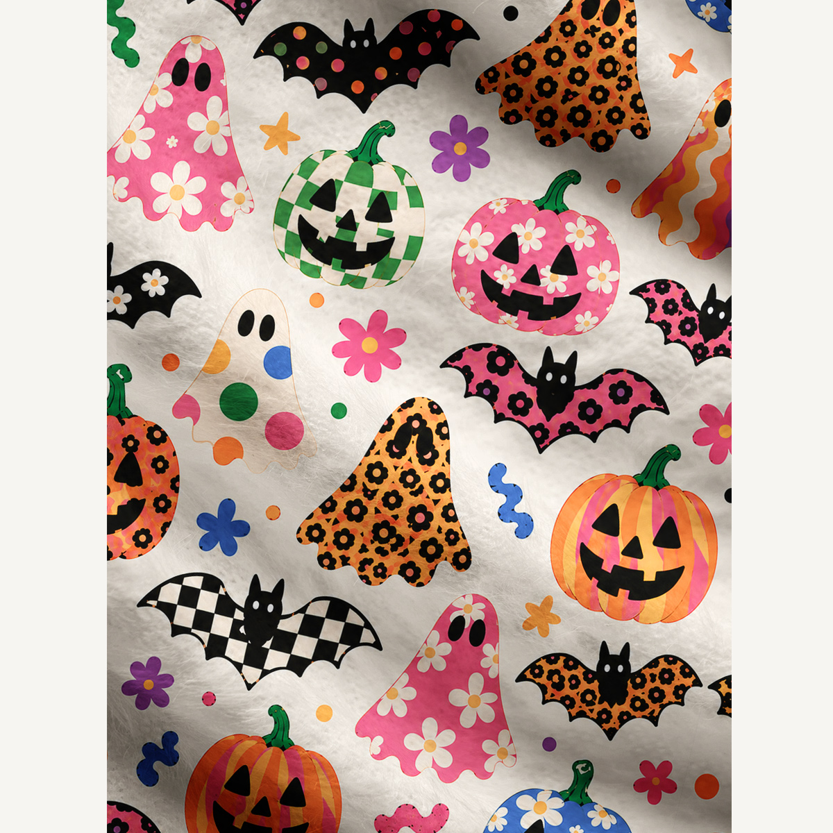 Ghost Pumpkin Bat Halloween Cardigan Sweaters