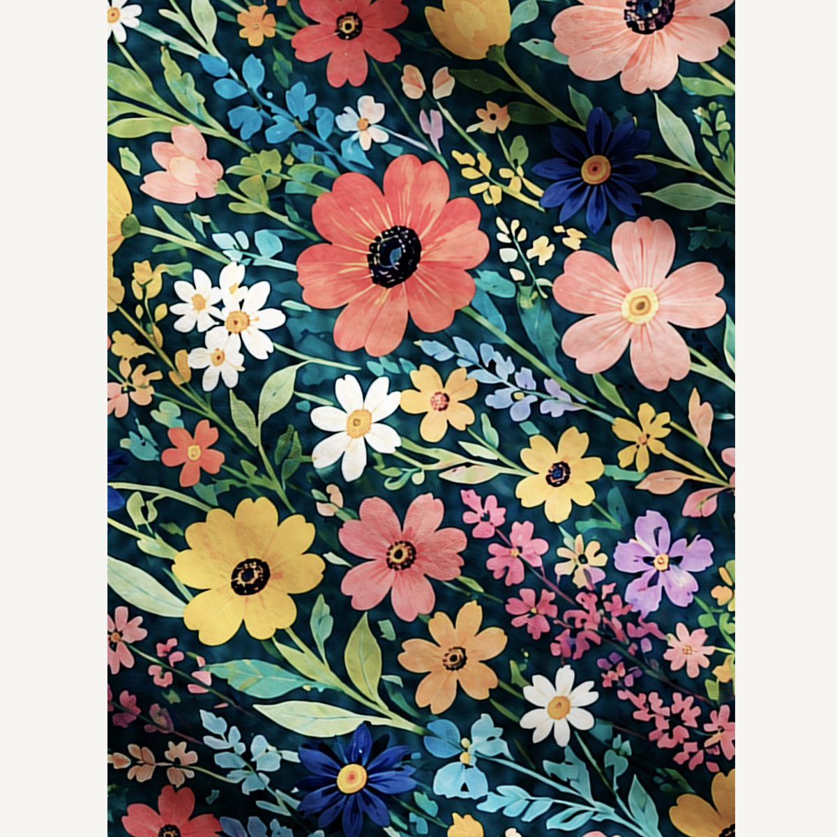 Dark Teal Wildflower Meadow Cardigan Sweaters