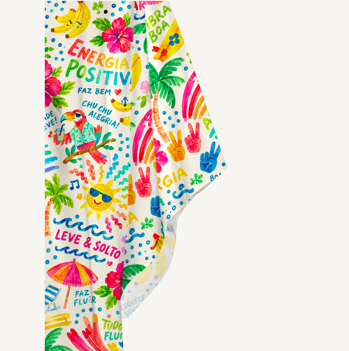 Rainbow Escape Kimono Sleeve Kaftan Dress