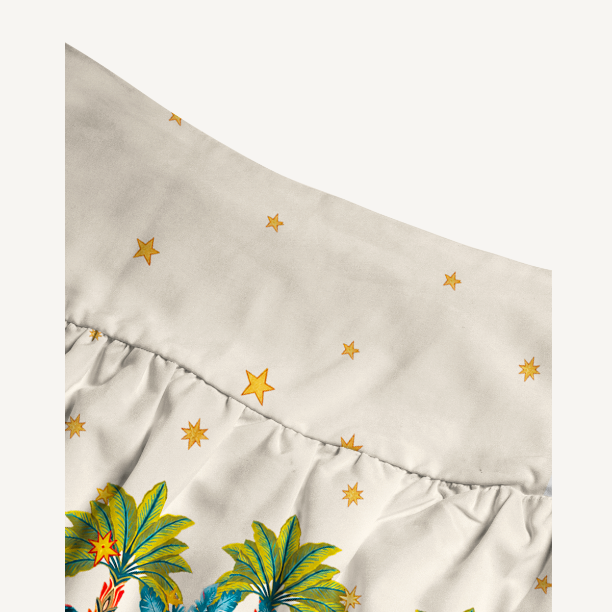 Retro Sun & Palm Maxi Skirt & Strapless Dress  