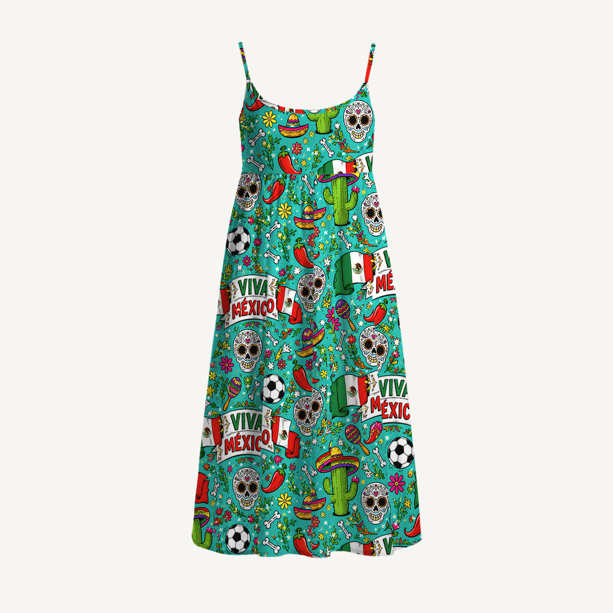 2026 Viva Mexico Print Mini Dress For Women