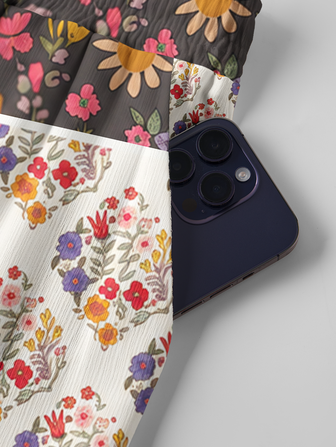 Autumn Posy Lattice Pants For Women With Pockets