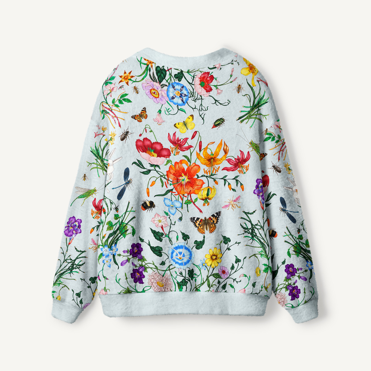 Botanical Wildflower & Insect Garden Cardigan Sweaters