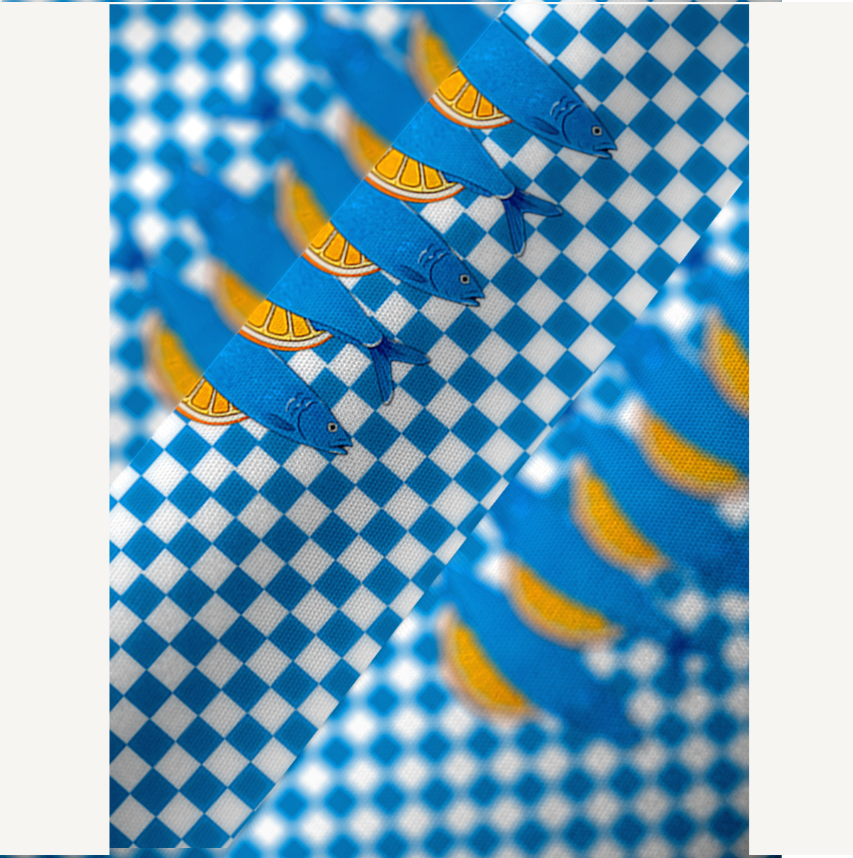 Blue Check Lemon Kimono Sleeve Kaftan Dress