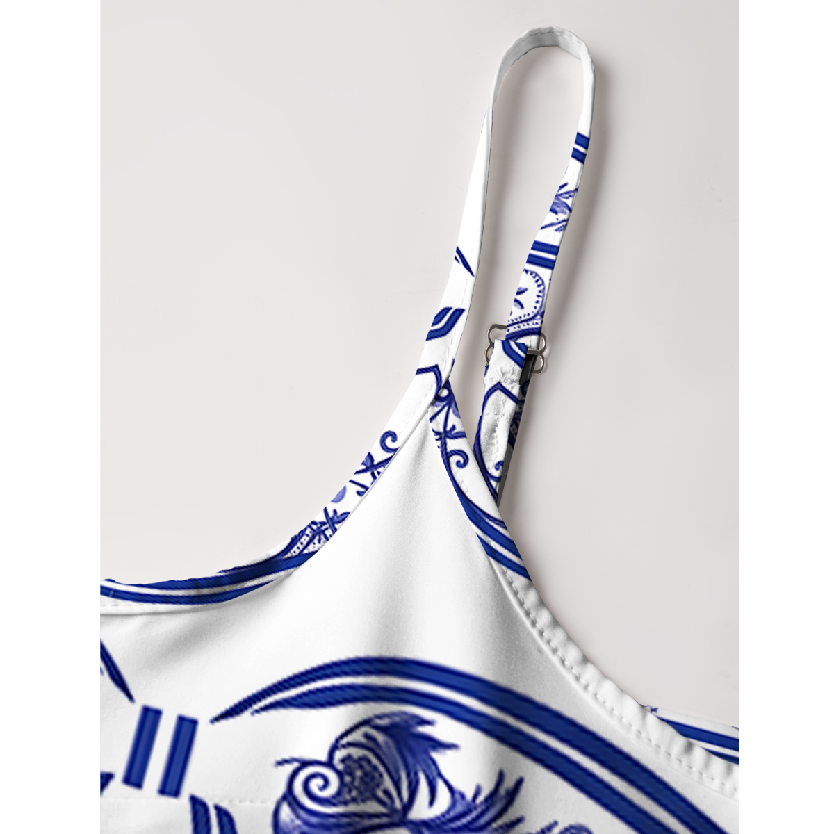 Azure Palm Island Border Summer Mini Dress 