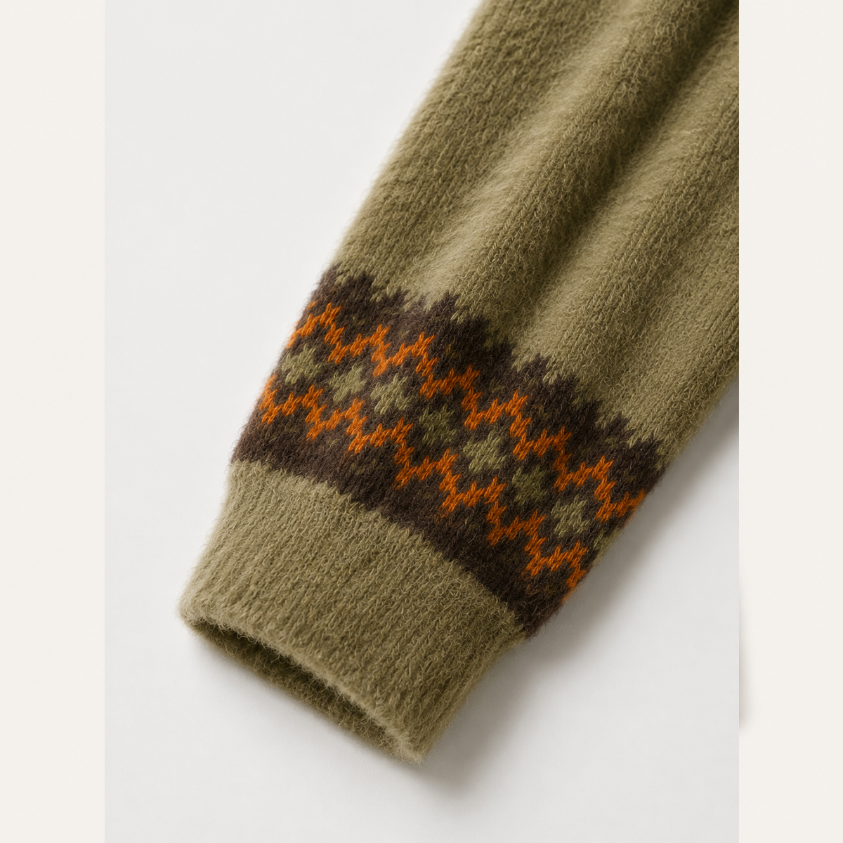 Autumn Fox Yoke Nordic-Inspired Crewneck Sweater