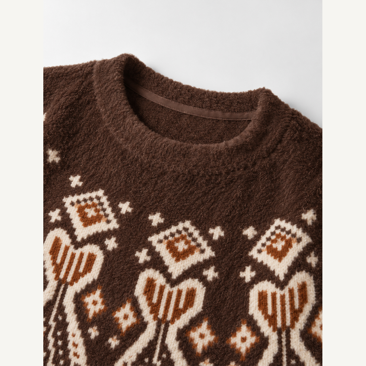 Vintage Folk Fish & Paisley Crewneck Sweater