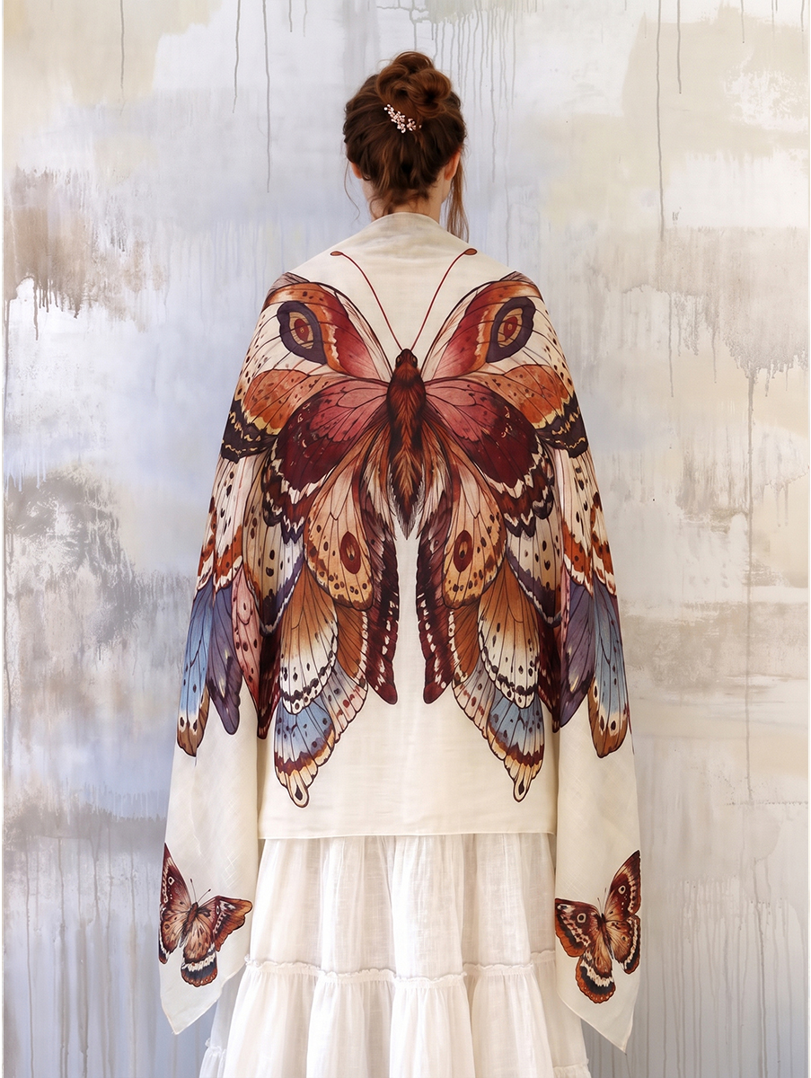 Vintage Butterfly Wing Shawl
