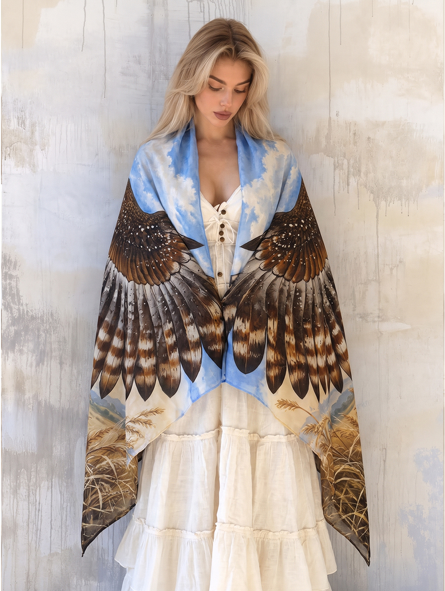 Countryside Owl Wing Shawl