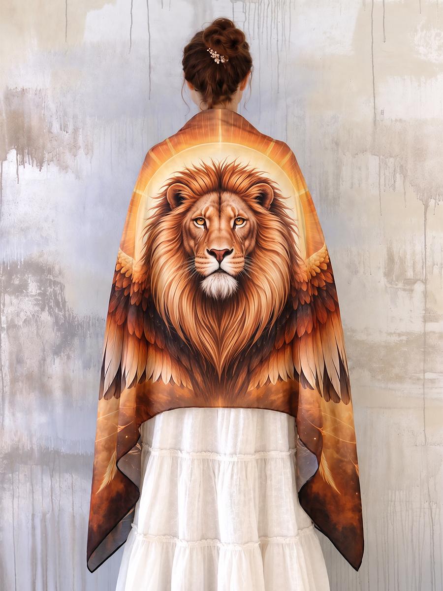 Lion & Angel Wings Focus Shawl