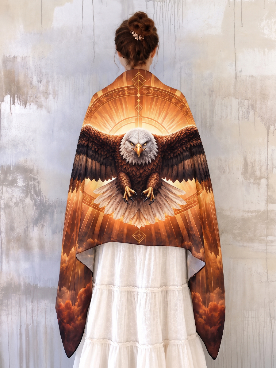 Strength and Confidence Spirit Bald Eagle Shawl