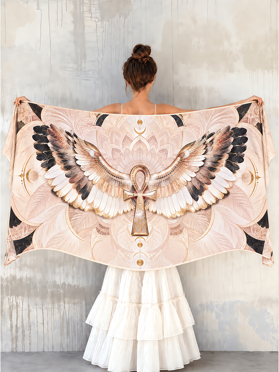 Sacred Ankh Angel Wings Shawl