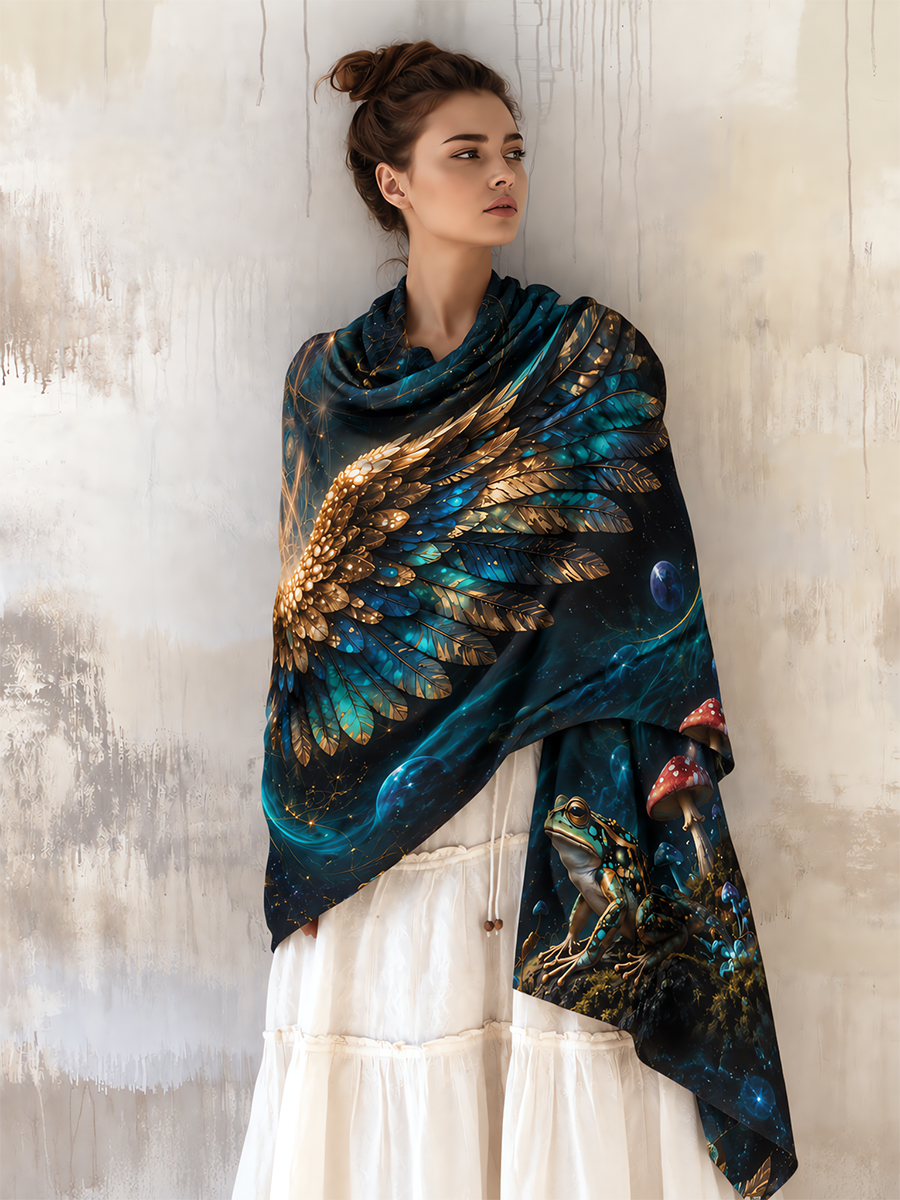Mystic Cosmic Frog Wings Shawl