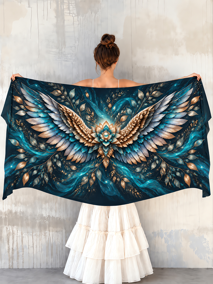Midnight Lotus Angel Wings Shawl