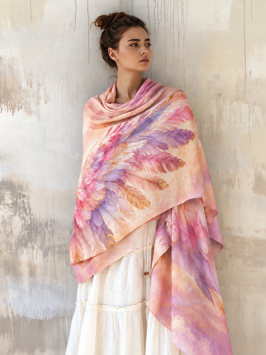 Blush Aurora Angel Wings Shawl