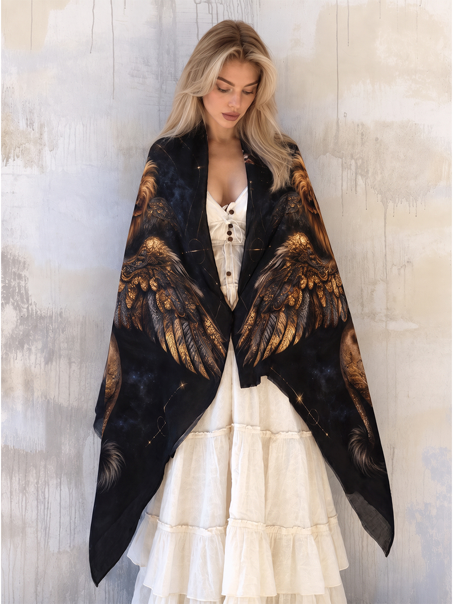 Celestial Twin Lion Wings Shawl