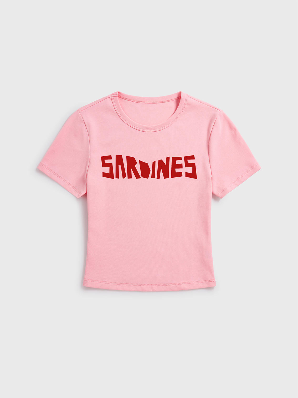 Blue Sardine & Fresh Print Crew Neck Cotton Tee