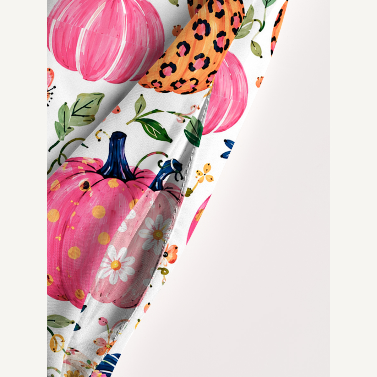 Floral Pumpkin Print Autumn Strap Maxi Dress With Pockets