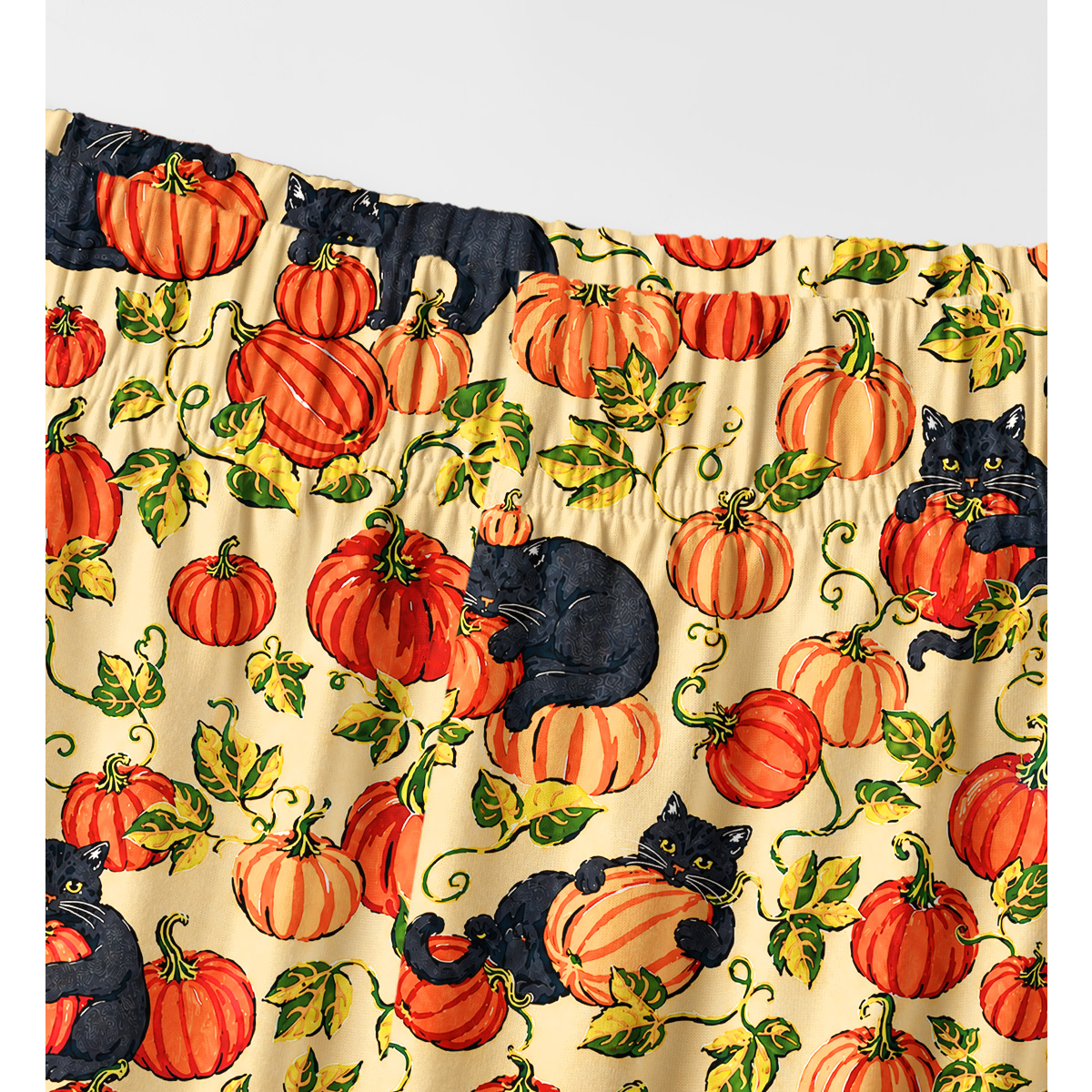 Black Cat & Pumpkin Patch Long Sleeves Pajama Sets