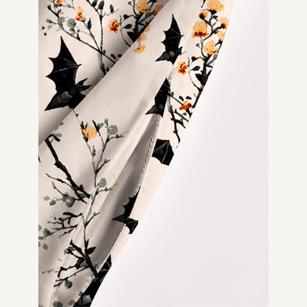 Halloween Bats & Wildflower Strap Maxi Dress With Pockets
