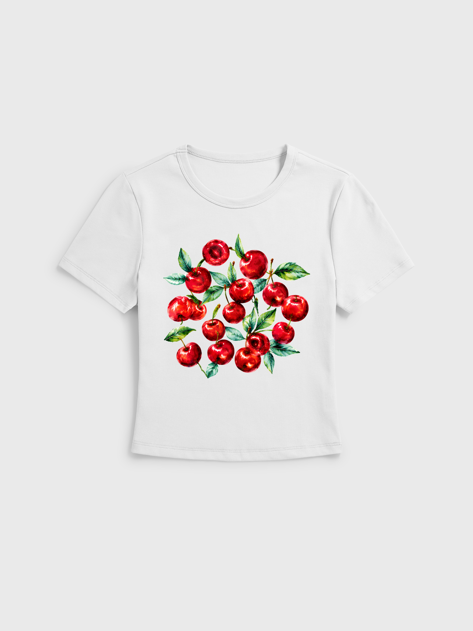Cherry Paradise Baby Tee Womens