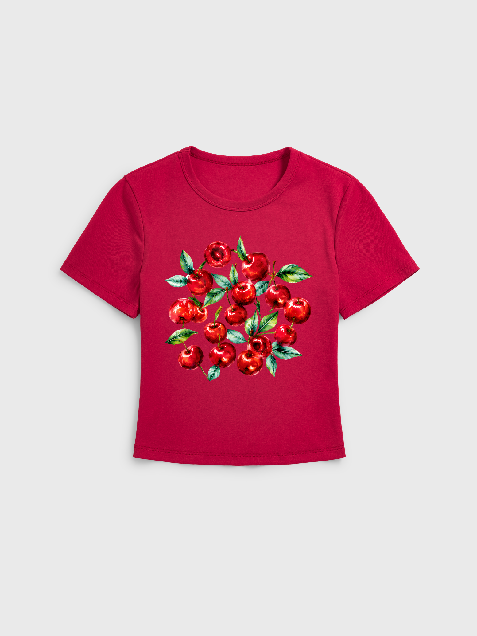 Cherry Paradise Baby Tee Womens