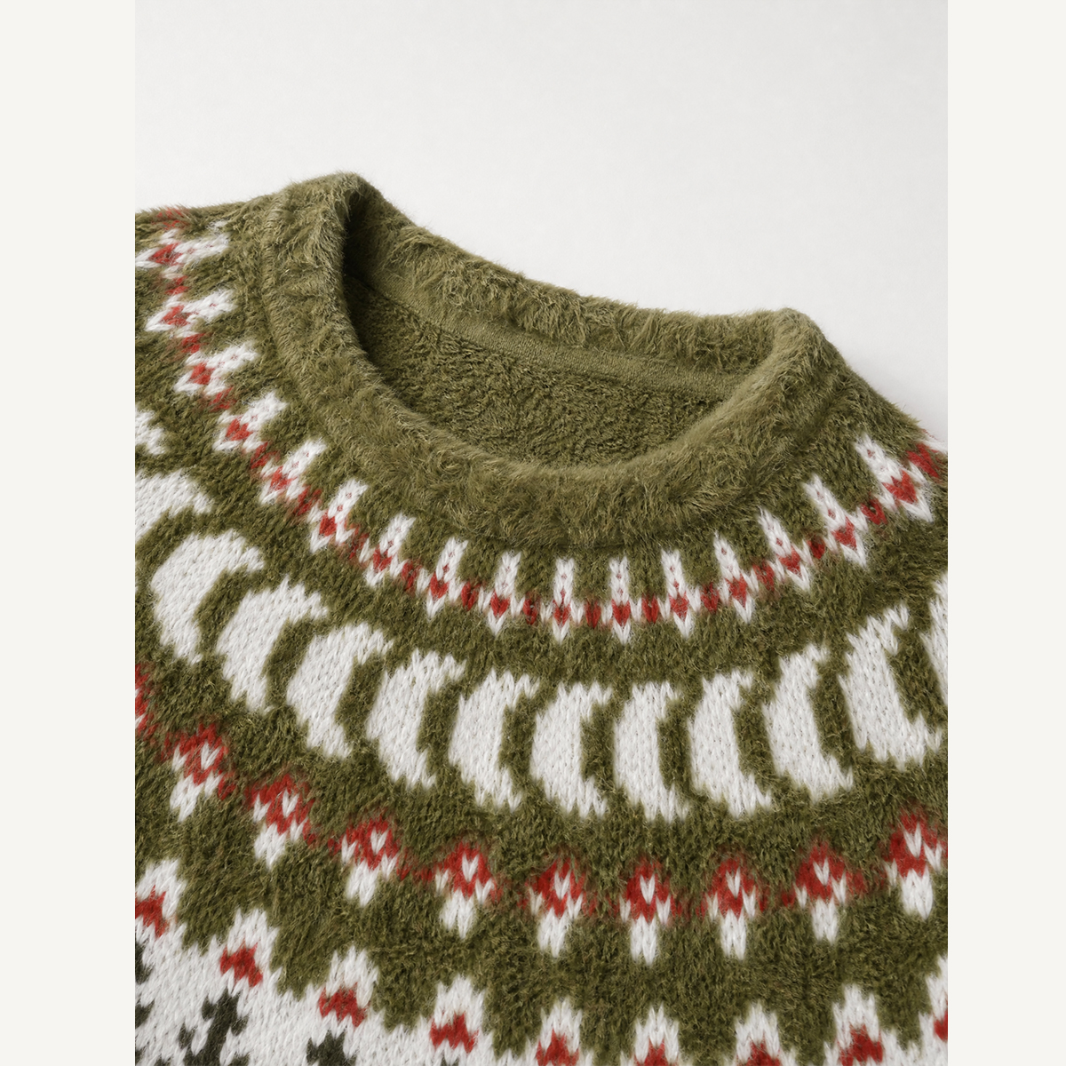 Woodland Mushroom & Pine Tree Crewneck Sweater