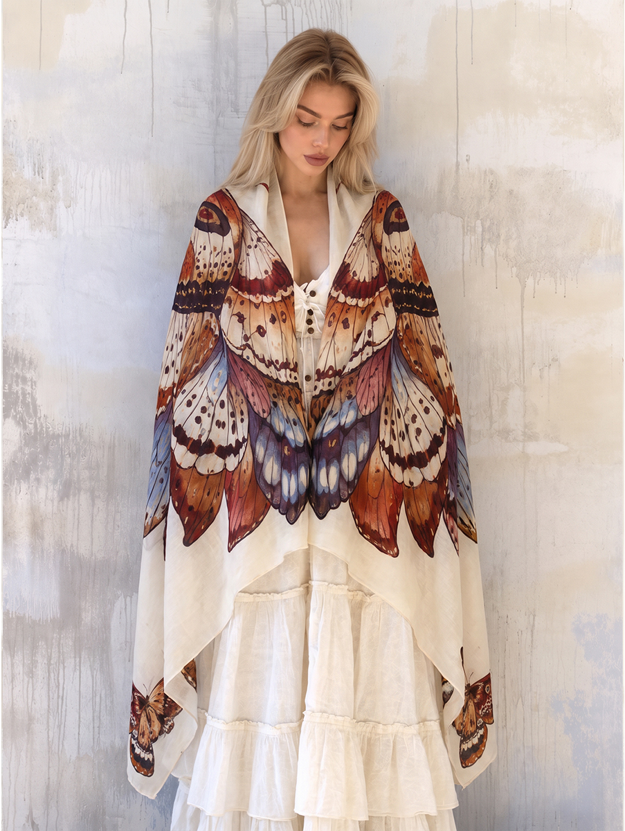 Vintage Butterfly Wing Shawl