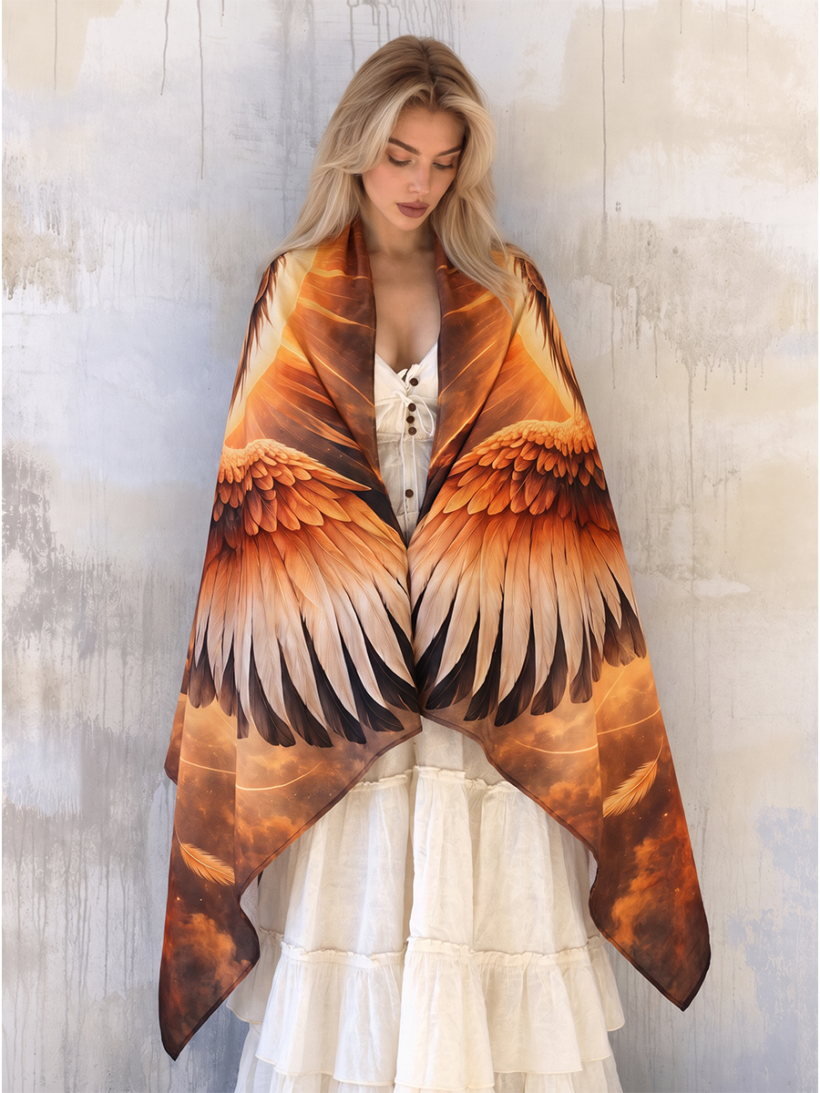 Lion & Angel Wings Focus Shawl