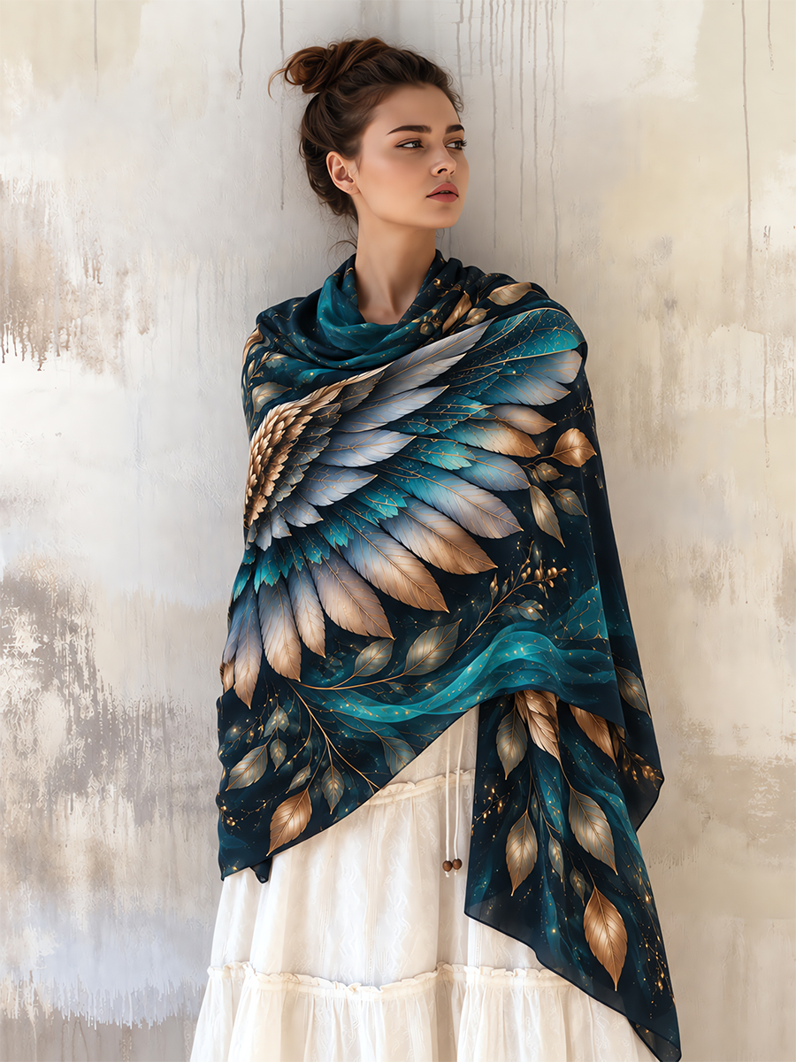Midnight Lotus Angel Wings Shawl