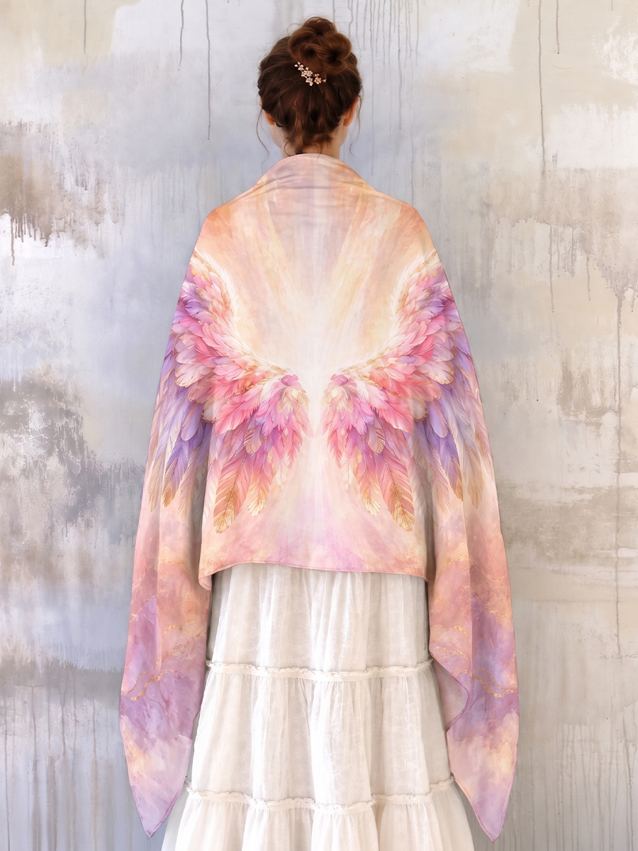 Blush Aurora Angel Wings Shawl