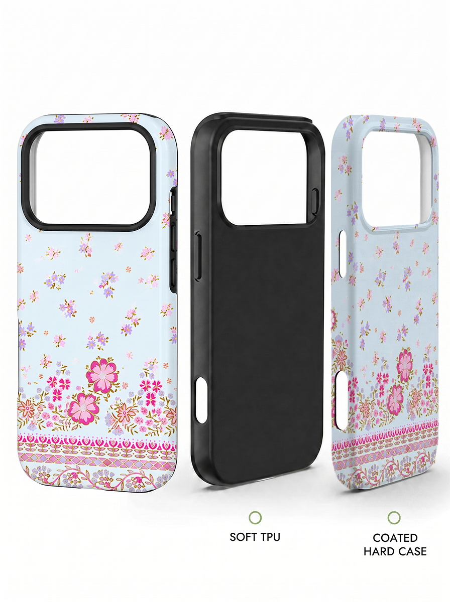 Pink Petal Cascade Boho Phone Case