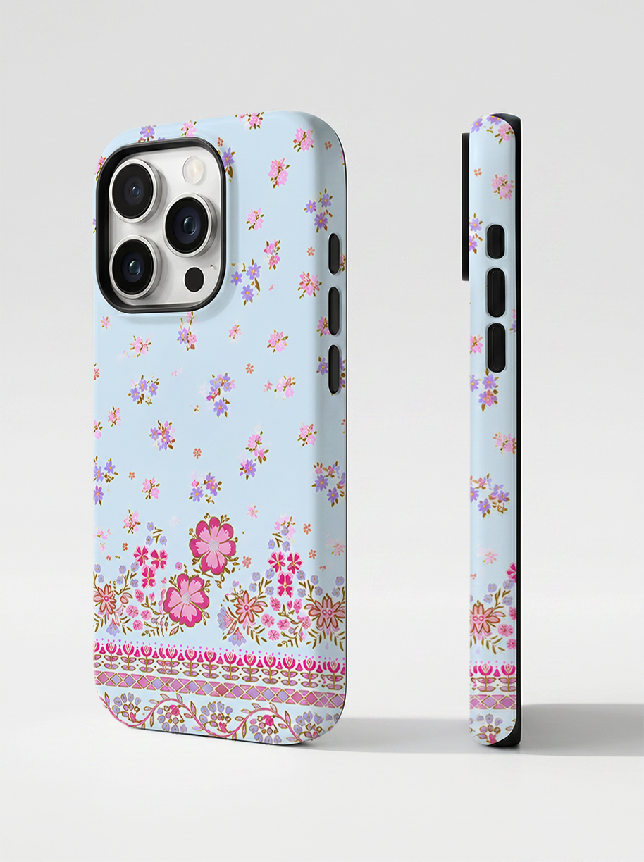 Pink Petal Cascade Boho Phone Case