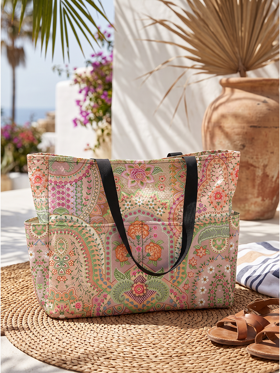 Patchwork Mandala Floral Tote Bag