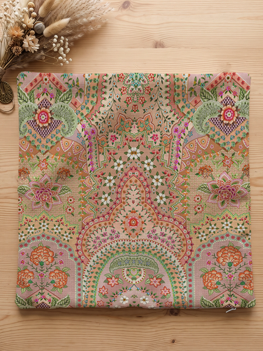 Patchwork Mandala Floral Pillow