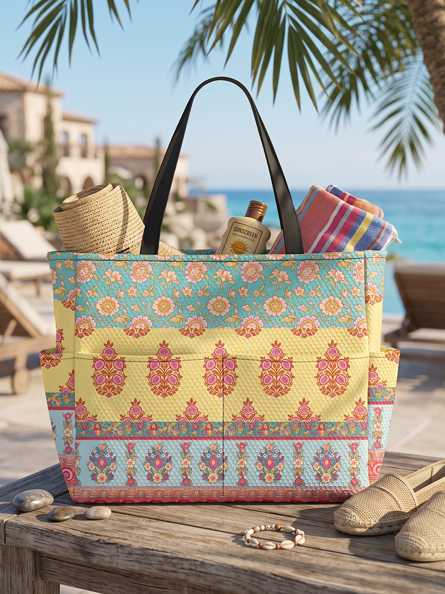 Paisley Inspired Pattern Tote Bag