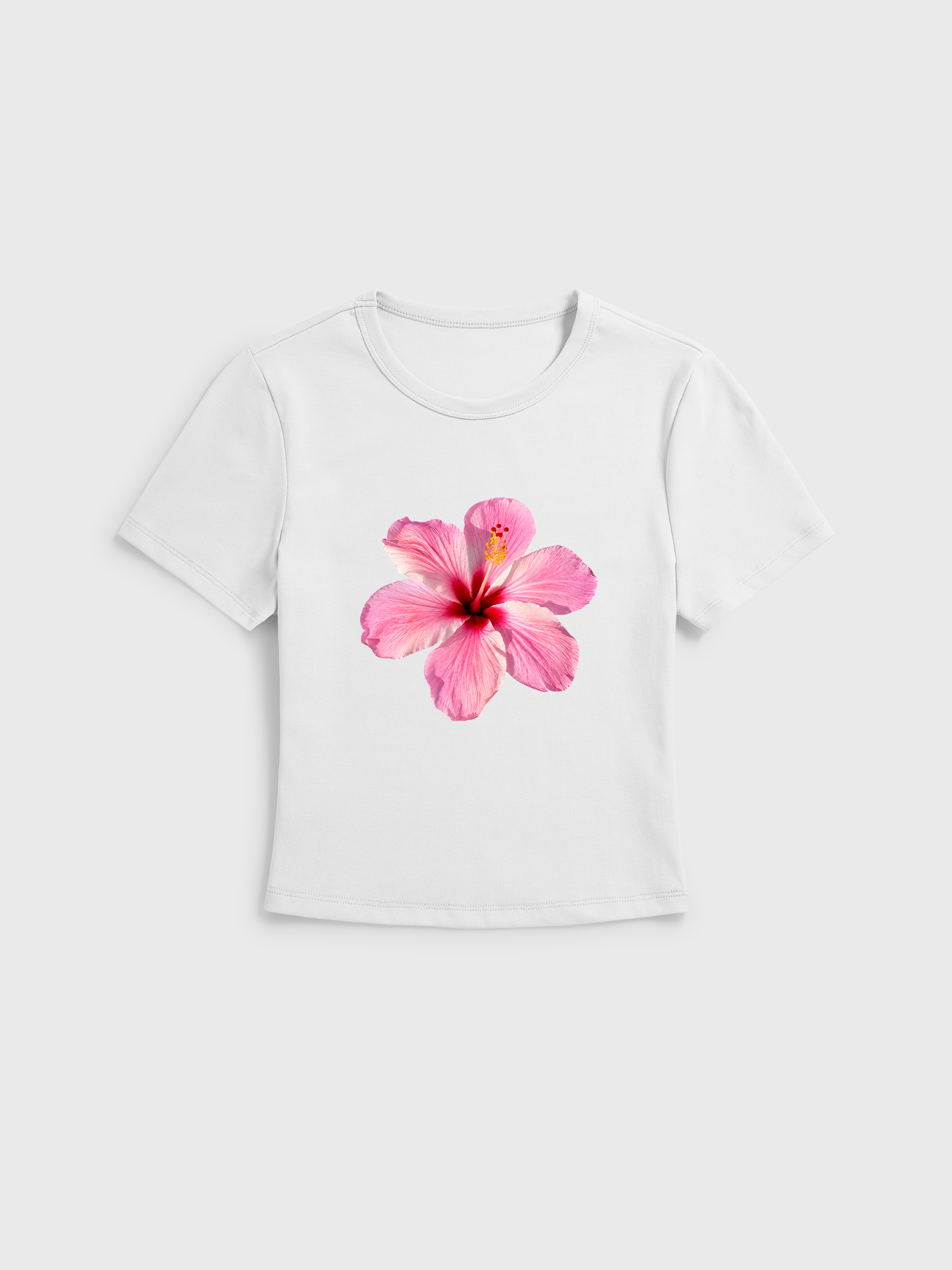 Hibiscus on the sea Baby Tee Womens