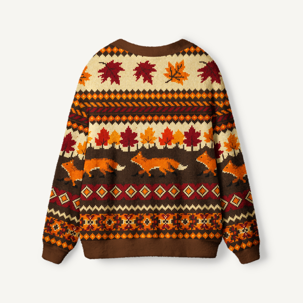 Fox Woodland Autumn Cardigan Sweaters