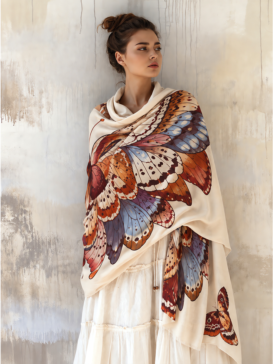 Vintage Butterfly Wing Shawl