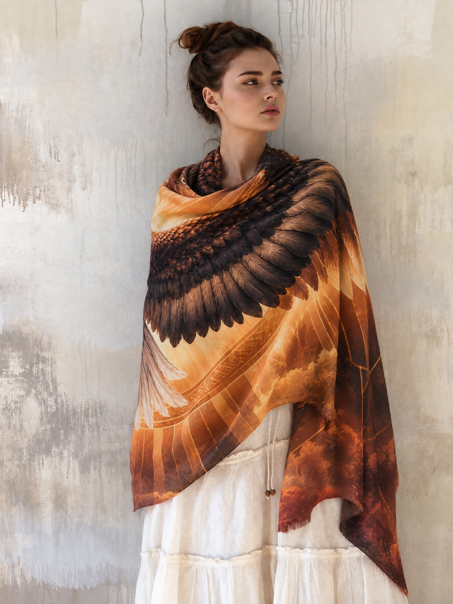 Strength and Confidence Spirit Bald Eagle Shawl