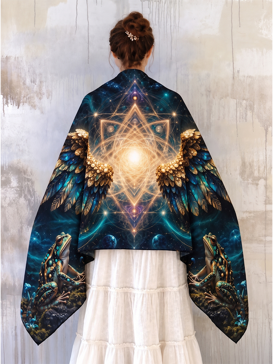 Mystic Cosmic Frog Wings Shawl